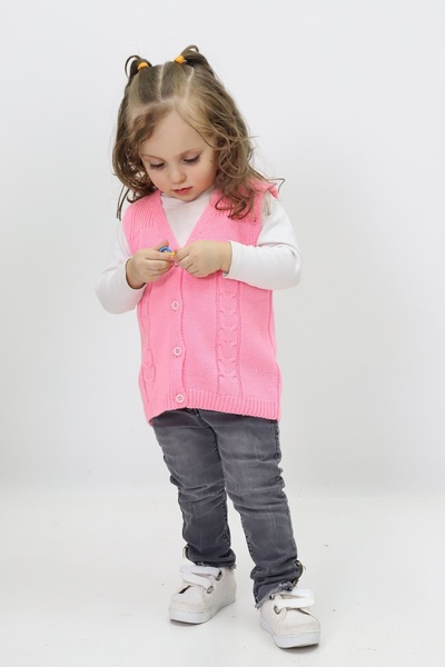 Cloudy Kids Bebek Düğmeli Triko Hırka&Yelek