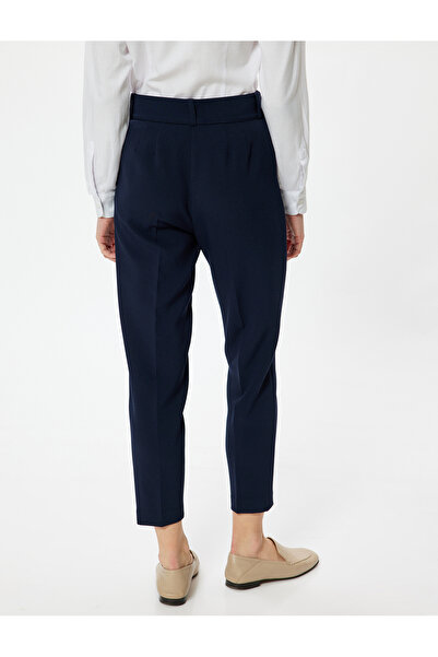 Koton Cepli Yüksek Bel Kemer Detaylı Cigarette Pantolon