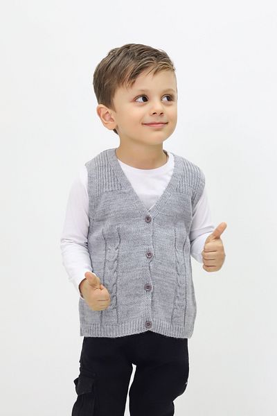 Cloudy Kids Baby Buttoned Knitwear Cardigan & Vest