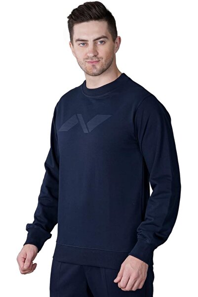 Nivia Anthra 3.0 Sweatshirt for Mens (Large, Navy)