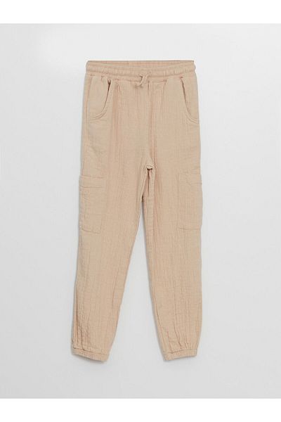 LC Waikiki Basic Girl's Trousers with Elastic Waist