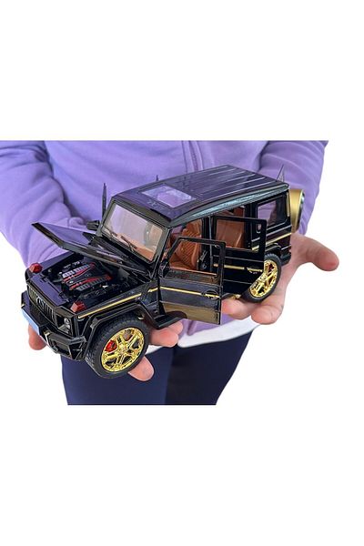 FEN TOYS لسيارة مرسيدس بنز G63 1:24 نموذج معدني للسيارة مع أبواب صوتية خفيفة وغطاء صندوق السيارة قابل للسحب