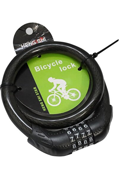 Endless قفل متعدد الاستخدامات EL1053 للدراجة والدراجة الهوائية والخوذة والأمتعة مع قفل كابل مكون من 4 أرقام | أسود