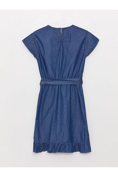 LC Waikiki LCW Kids Bike Collar Short Sleeve Girl's Jean Dress
