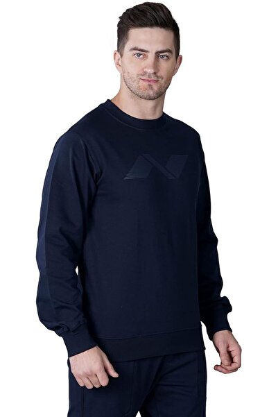 Nivia Anthra 3.0 Sweatshirt for Mens (Large, Navy)