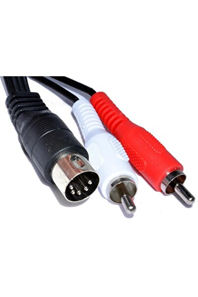 Yeka 5 Pin Din 2 Rca Kablo 3 Metre