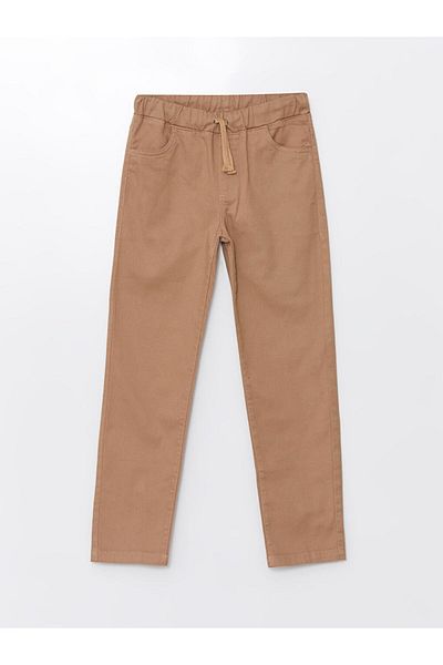 LC Waikiki Lcw Kids Beige Boys' Trousers with Elastic Waist