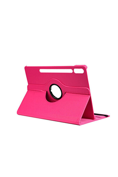 Techaks Galaxy Tab S10 Plus Zore Rotatable Stand Case - Pink Dark