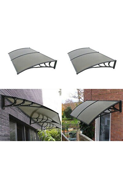 Genel Markalar Kapı Üstü Pratik Sundurma 240 X 100 cm Siyah