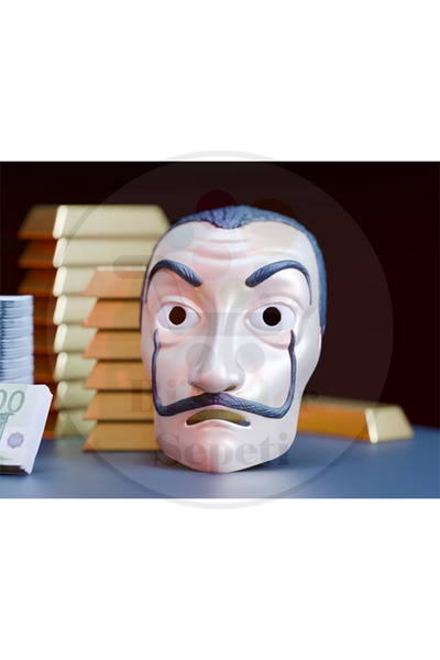 Bi'şeyler Sepeti La Casa De Papel Soygun Heist Money Maske Figür