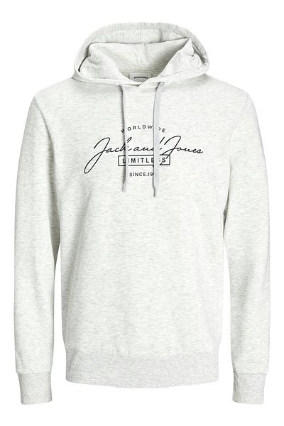 Jack & Jones Bărbați Sweatshirt alb 12256838 Jjferris Sweat Hood