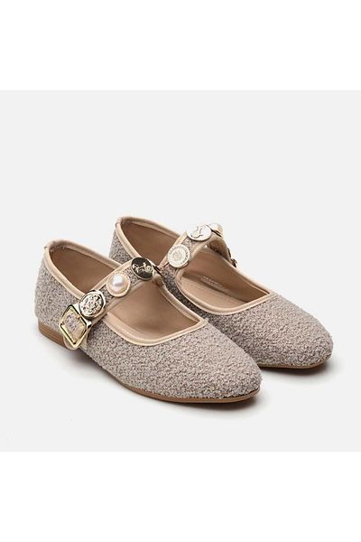 Yaya by Hotiç Plush Mink Stone Women's Ballerinas