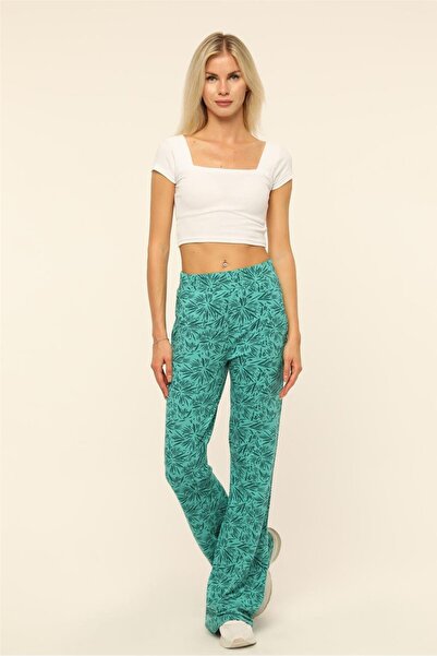 HomeStore Παντελόνι με φαρδιά πόδια από μπαμπού