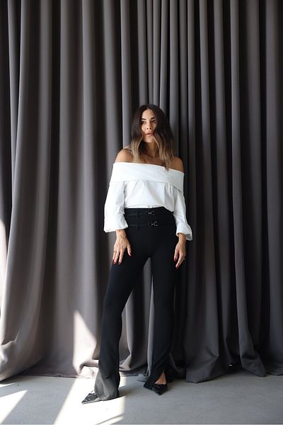 Özge Özgenç B.I.P. Double Belted Slit Tights Trousers