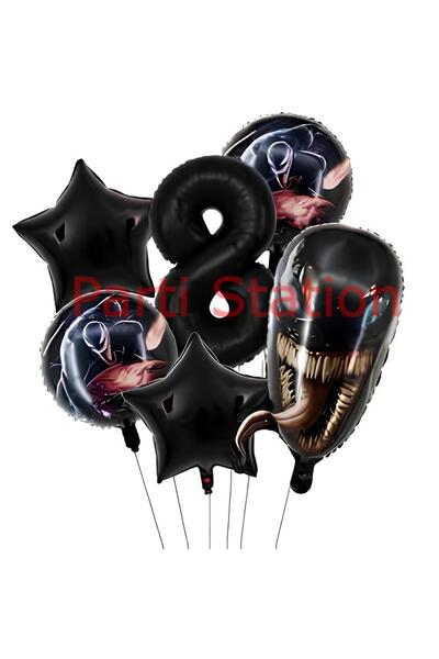 Parti Station مجموعة بالونات عيد الميلاد المكونة من 8 سنوات من السم، مجموعة ب...