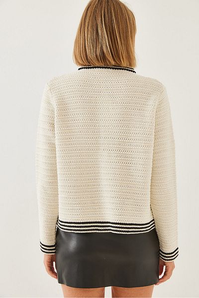 Bianco Lucci Women's Buttoned Pocket Detailed Knitwear Cardigan 20246247