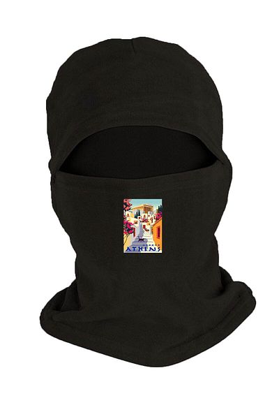Fanze Athens Printed Greece Black Fleece Snow Mask - Winter Rnz2266