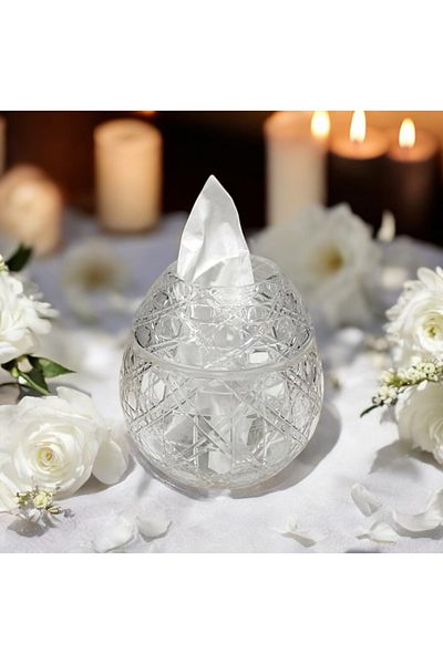 AYZ HOME Suport pentru șervețele din sticlă de cristal de dimensiuni mari