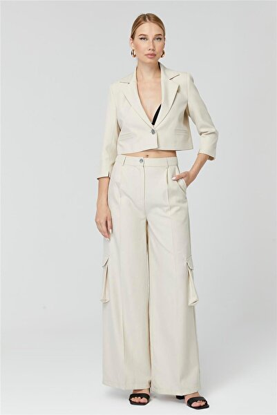 HomeStore Παντελόνι με φαρδιά εφαρμογή με τσέπες Cargo