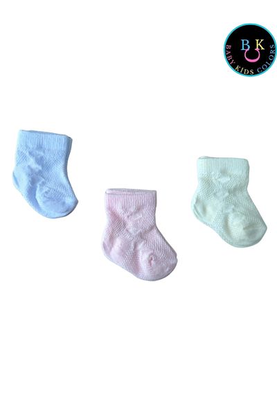 baby kids colors Mixed 3-Color Socks Set for Newborns