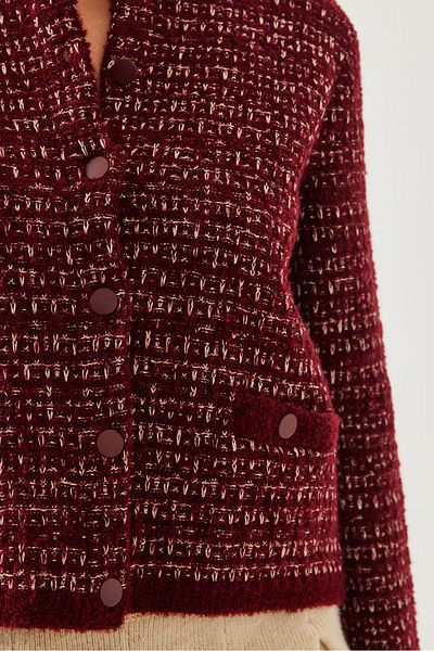Bianco Lucci Cardigan de damă cu modele de buzunar 20246238