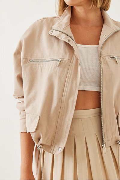 Bianco Lucci Damen-Jacke mit Reißverschluss und Taschen 2475 60451005