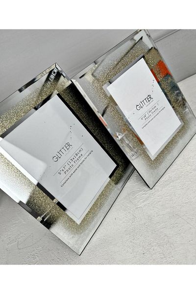 PEKİBU Gold 13X18 cm Mirrored Glitter Frame