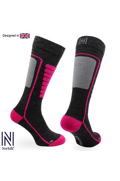NORFOLK Розови леки ски чорапи Courchevel Merino