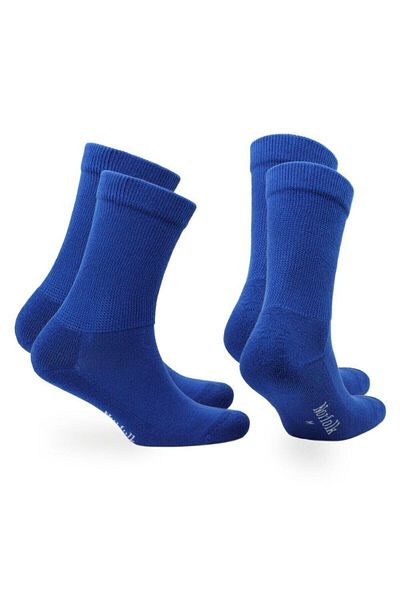 NORFOLK Blue Rio Stretch Technology Екстра широки памучни комфортни чорапи - комплект от 2