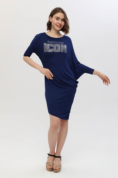 HomeStore Dress*puccohino Icon*stone Print - Indigo