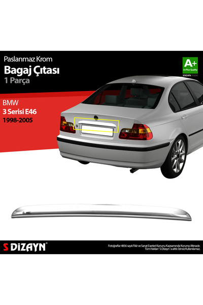 S Dizayn S-Dizayn Bmw 3 Serisi E46 Krom Bagaj Çıtası 1998-2005 5201050