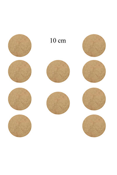 Vedemo Supla Levha 10 Adet 3 Mm Ham Mdf 10 Cm Çap Yuvarlak Lazer Kesim