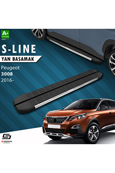 S Dizayn Peugeot 3008 2 S-Line Krom Yan Basamak 183 Cm 2016-2023 A+ Kalite PE...