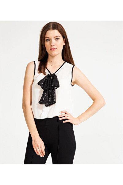 HomeStore Body Iri Payet Fiyonklu Yaka Ense Düğ - Beyaz