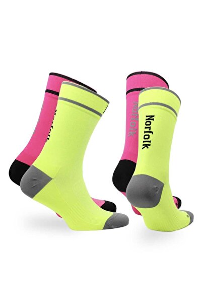 NORFOLK Adam Cycling & Hiking Socks - Low Friction High Performance Socks Green Pink