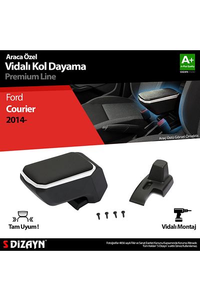 S Dizayn Ford Courier Armrest Armrest Abs Screwed Gray 2014-2022 a Quality