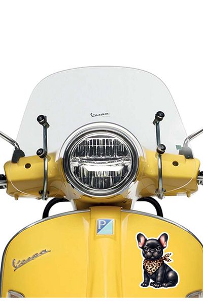 MegaSticker Autocolant Pug negru - 13x11 Cm pentru masina, motocicleta, casca, laptop, geam