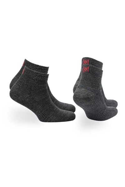 NORFOLK Sheldon Qtr Quarter Cut Merino Wool Outdoor Hiking Socks 2 Pack Gray