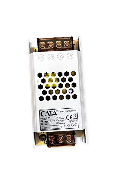 Cata CT-2674 5 Amper Şerit Led Trafosu (60W) (Süper Slim F