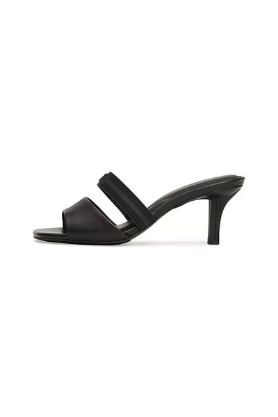 Tommy Hilfiger Schwarze SPORTY LEATHER MULE Damensandalen