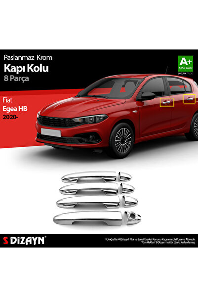 S Dizayn S-Dizayn Fiat Egea HB Krom Kapı Kolu 8 Prç. 2020 Üzeri 5825130