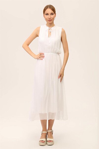 HomeStore Φόρεμα με κορδόνια με γιακά Τυνησίας