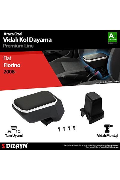 S Dizayn S-Design Fiat Fiorino Armrest Armrest, Abs with Screws Gray 2008-2016 a Quality Klc-Vd-Gr-5806