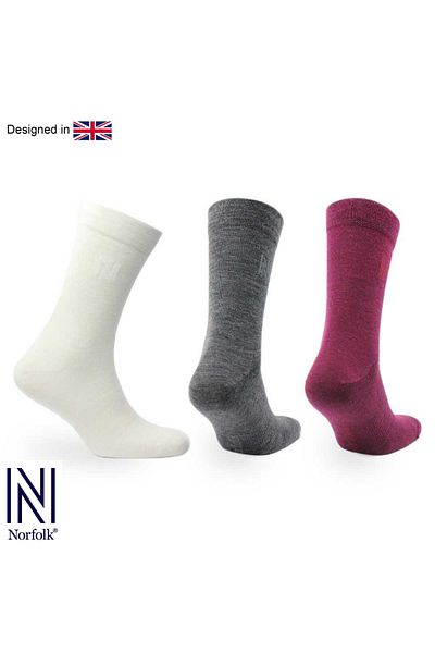 NORFOLK Чорапи Stockholm Merino Thin Against Theatre, 3 чифта, ежедневни, с фина плетка, Bgb