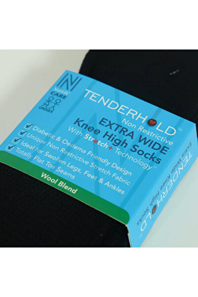 NORFOLK Μαλλί με τεχνολογία Morgan Stretch - Εξαιρετικά φαρδιές μαύρες κάλτσες