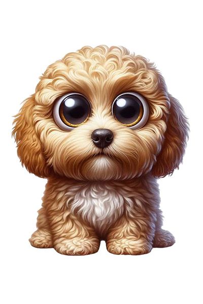 MegaSticker Autocolant drăguț Confused Terrier pentru mașină, motocicletă, cască, laptop, autocolant pentru parbriz 13x11 cm