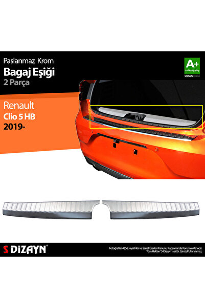 S Dizayn S-Dizayn Renault Clio 5 Krom Bagaj İç Eşiği 2 Prç.2019 Üzeri 7027023