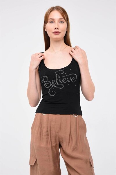 HomeStore Atlet Believe Taş Yapıştırma - Siyah