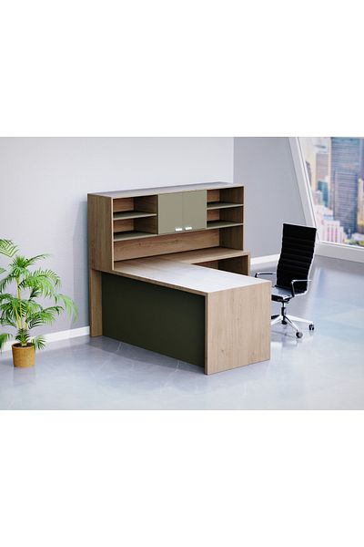 Mahmayi Truffle Davos Oak-Lava Grey ED-LTDO-LG Executive Desk