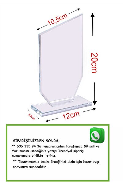 MOD Kişiye Özel Şeffaf Cam Kristal Plaket Metalli